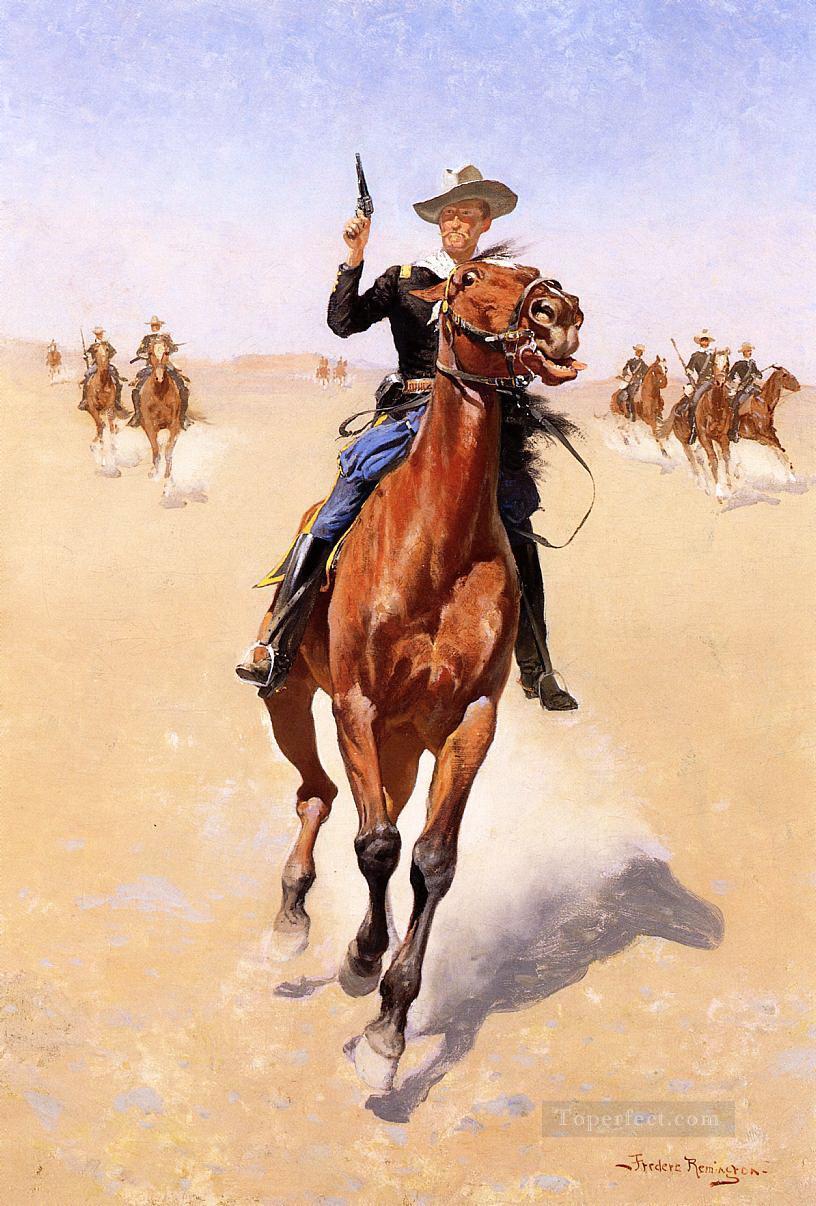 the trooper 1892 Frederic Remington Oil Paintings